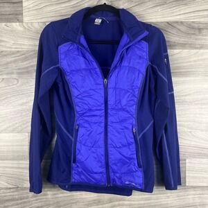Eddie‎ Bauer Jacket Womens S Purple Pockets Zip Outdoor Warm Fleece Puffer Cozy